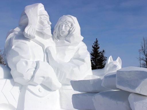 preparing for winter festival de voyageur